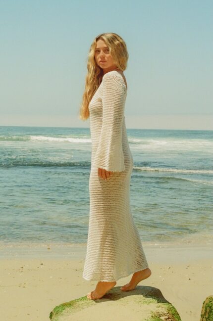 SOLARA CROCHET MAXI DRESS - luxury resort wear for brides & dreamy escapes